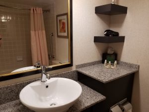 Bathroom with pedestal sink
