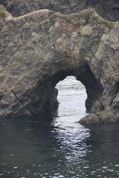Arched rock in ocean