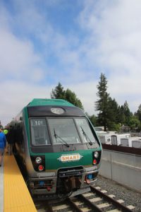 The southbound SMART train.