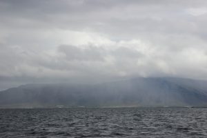 Clouds over mountains in Iceland