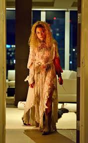 Helena. Yes, that is a bloodstained wedding gown.