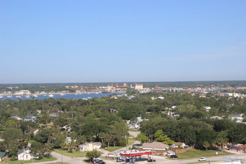 Looking west to St Augustine. 