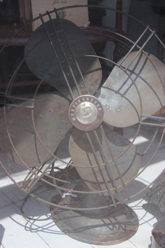 Westinghouse 4-winged fan. Once common throughout the continental USA, it is now usually found in antique shops.